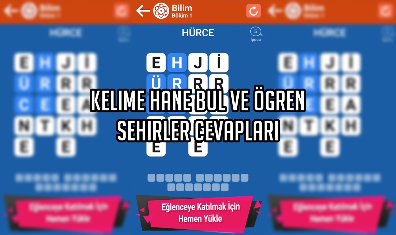 Kelime Hane Bul ve Öğren Şehirler Cevapları Kelime Hane Bul ve Öğren Şehirler Cevaplar