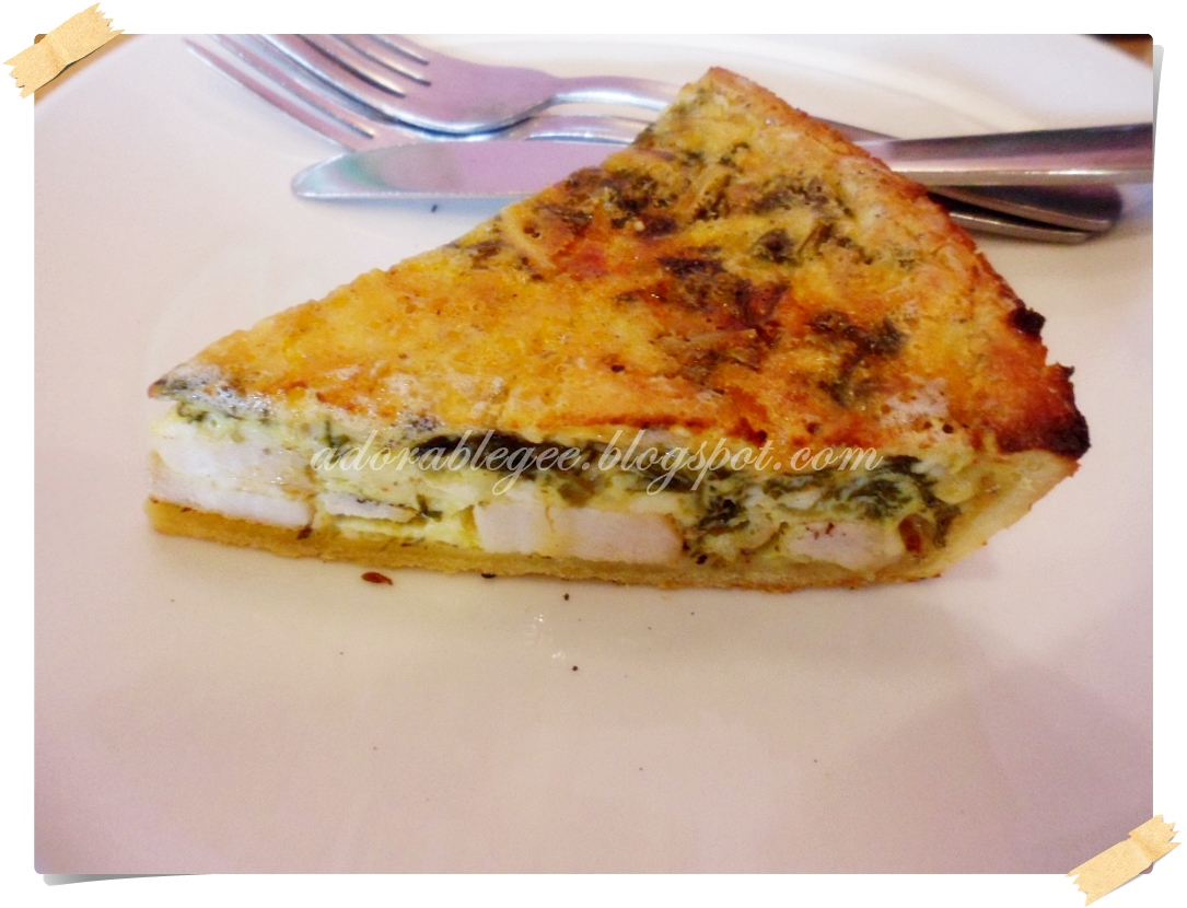 Adorablegee ! Flew away to France, Chicken Spinach Quiche by Starbucks