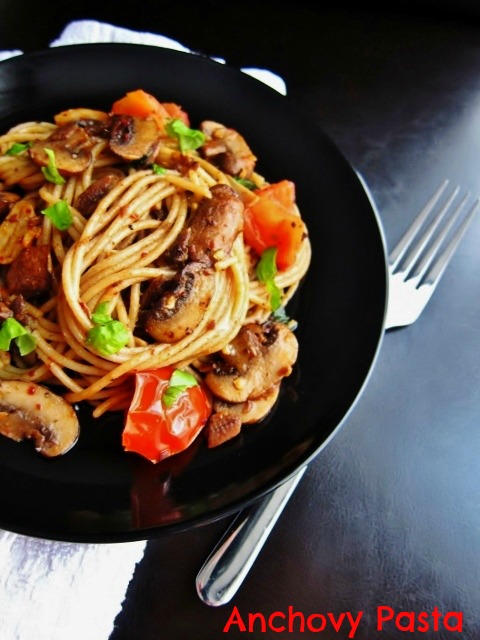15 minute anchovy pasta recipe | nomsieskitchen.com