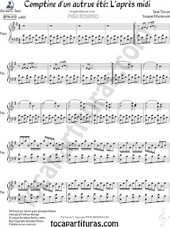 Piano Partitura de Comptine d'un autre été: L'aprés midi Sheet Music for Piano Music Scores