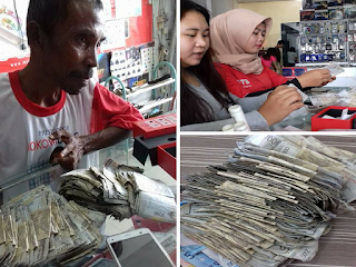 Ayah ini Membeli Membeli Smartphone Dengan Satu Kresek Uang Rp 2000-an. Buat Ribuan Netizen Nangis! Ayah ini Membeli Membeli Smartphone Dengan Satu Kresek Uang Rp 2000-an. Buat Ribuan Netizen Nangis!