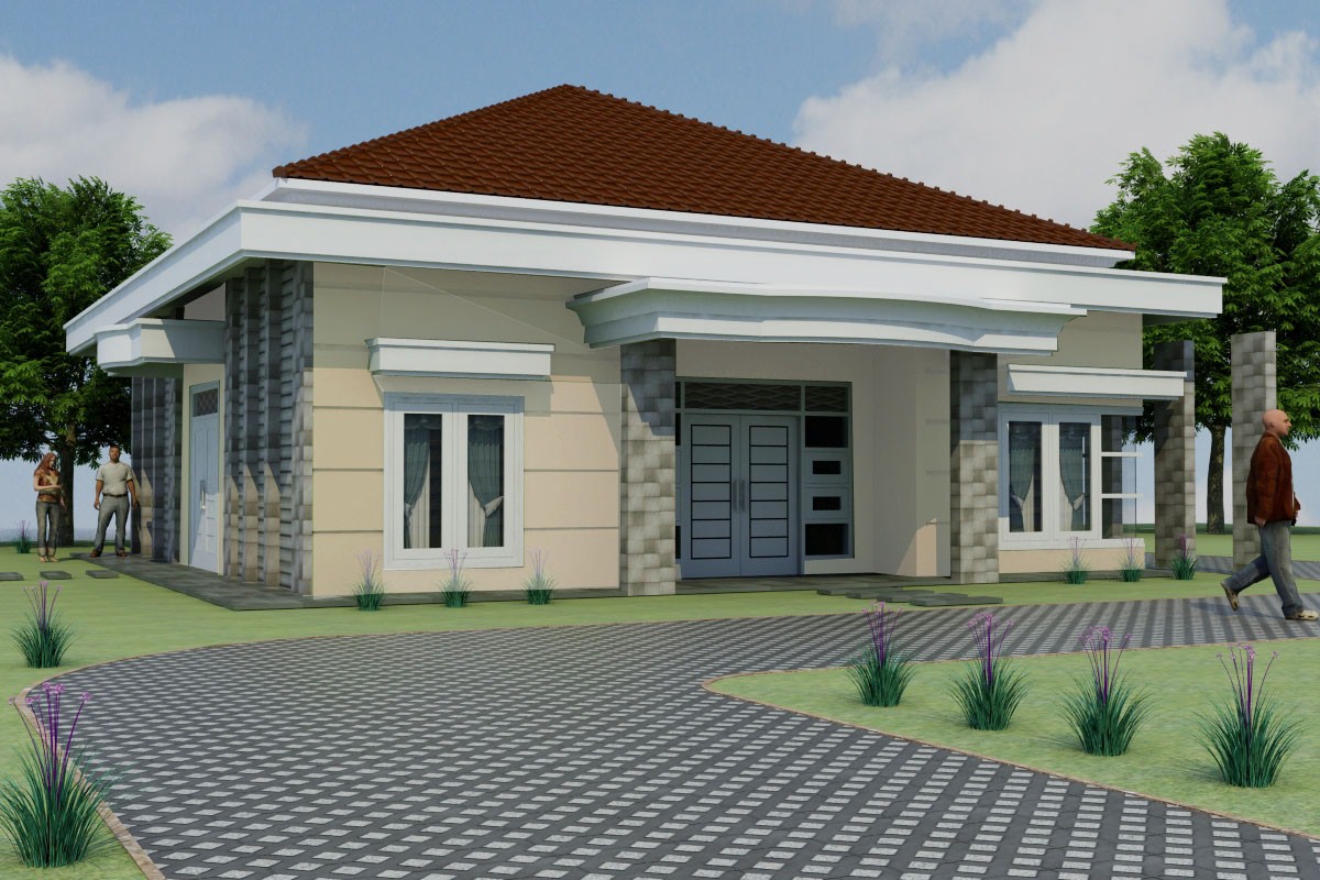 foto contoh rumah idaman 1 lantai 1