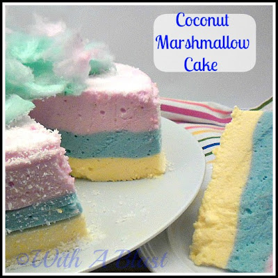 With A Blast: Coconut Marshmallow Cake {no baking or cooking!} #cake #candy