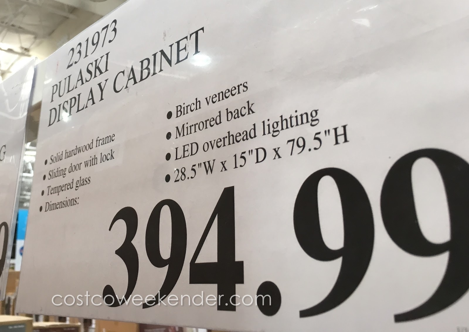 Pulaski Display Cabinet Costco Weekender