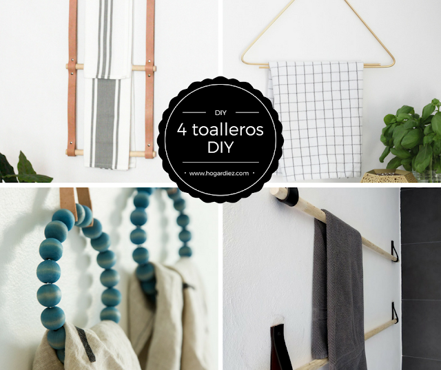 4 diy colgadores de toallas