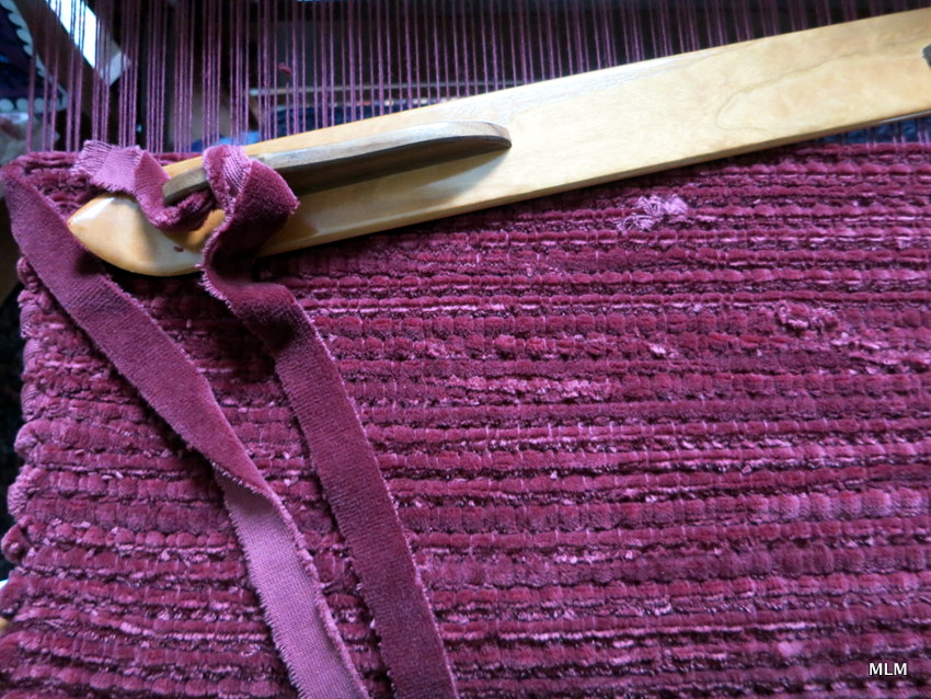 Sweet Leaf Notebook Red Velvet Rag Rug