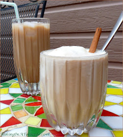 Coffee, Vanilla and Cinnamon flavors meet summer in this Chata Iced Coffee cocktail. Refreshing served over ice or with a scoop of ice cream. | Recipe developed by www.BakingInATornado.com | #recipe #cocktail
