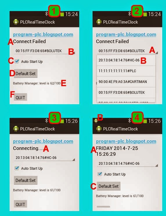 PLC Real Time Clock Using Android