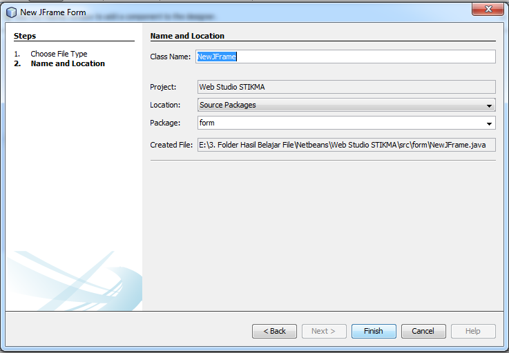 jFrame Title Java Netbeans Membuat Judul Frame Java Netbeans Materi