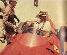 Musso at the wheel of his Ferrari Formula One car