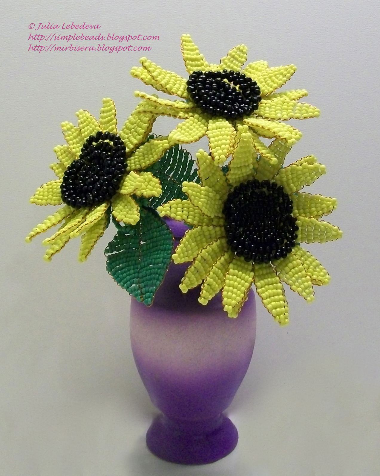 Beading for the very beginners: Sunflower