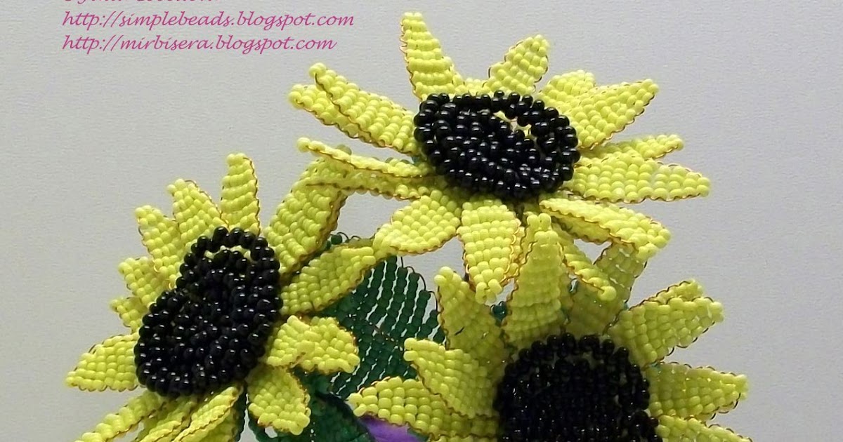 Beading for the very beginners: Sunflower