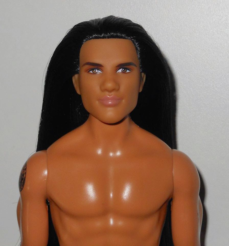 Cyano Barbie Dolls & Reroots: Twilight Long Hair Jacob Back 