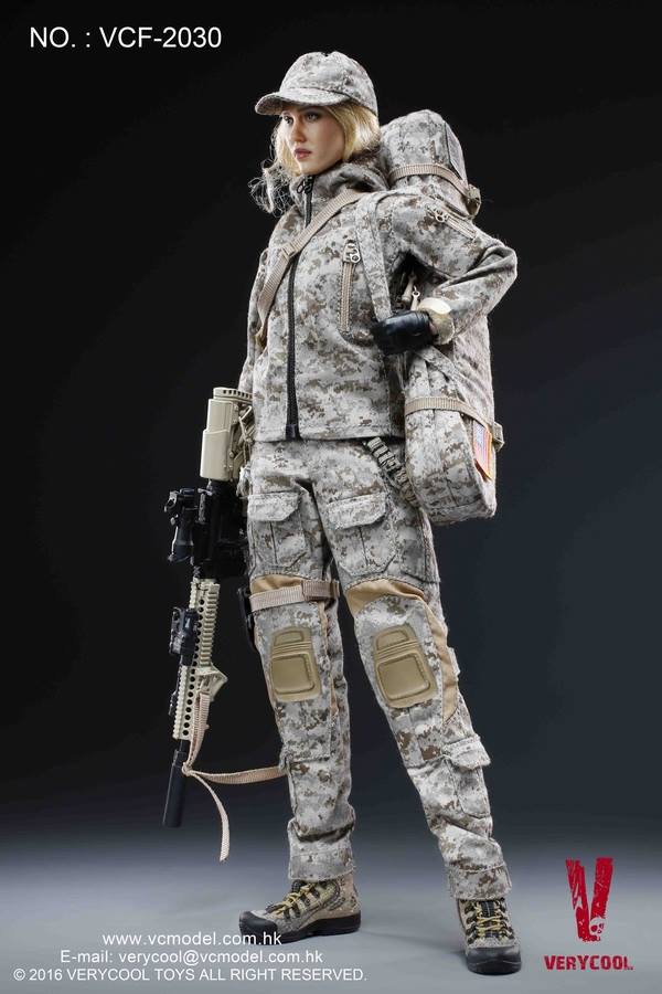 Body only VERYCOOL 1/6 Scale Digital Camouflage Women Soldier Max