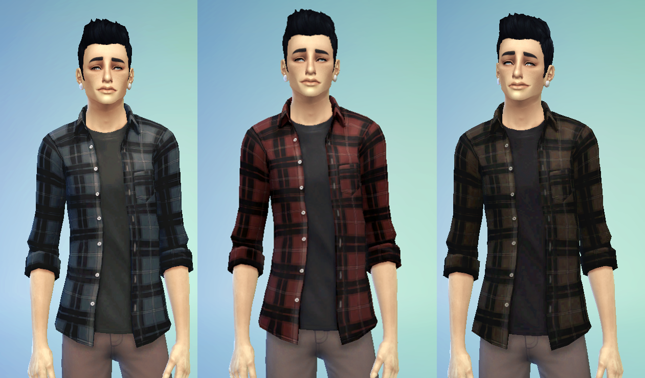 My Sims 4 Blog Metri Flannel Shirt And Chino Recolors For Males By