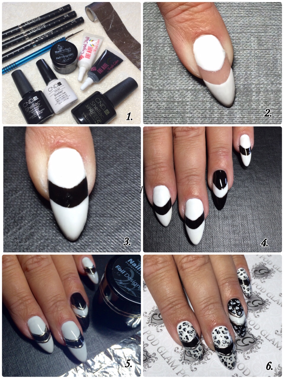 dagirlslife: DIY nail art black and white