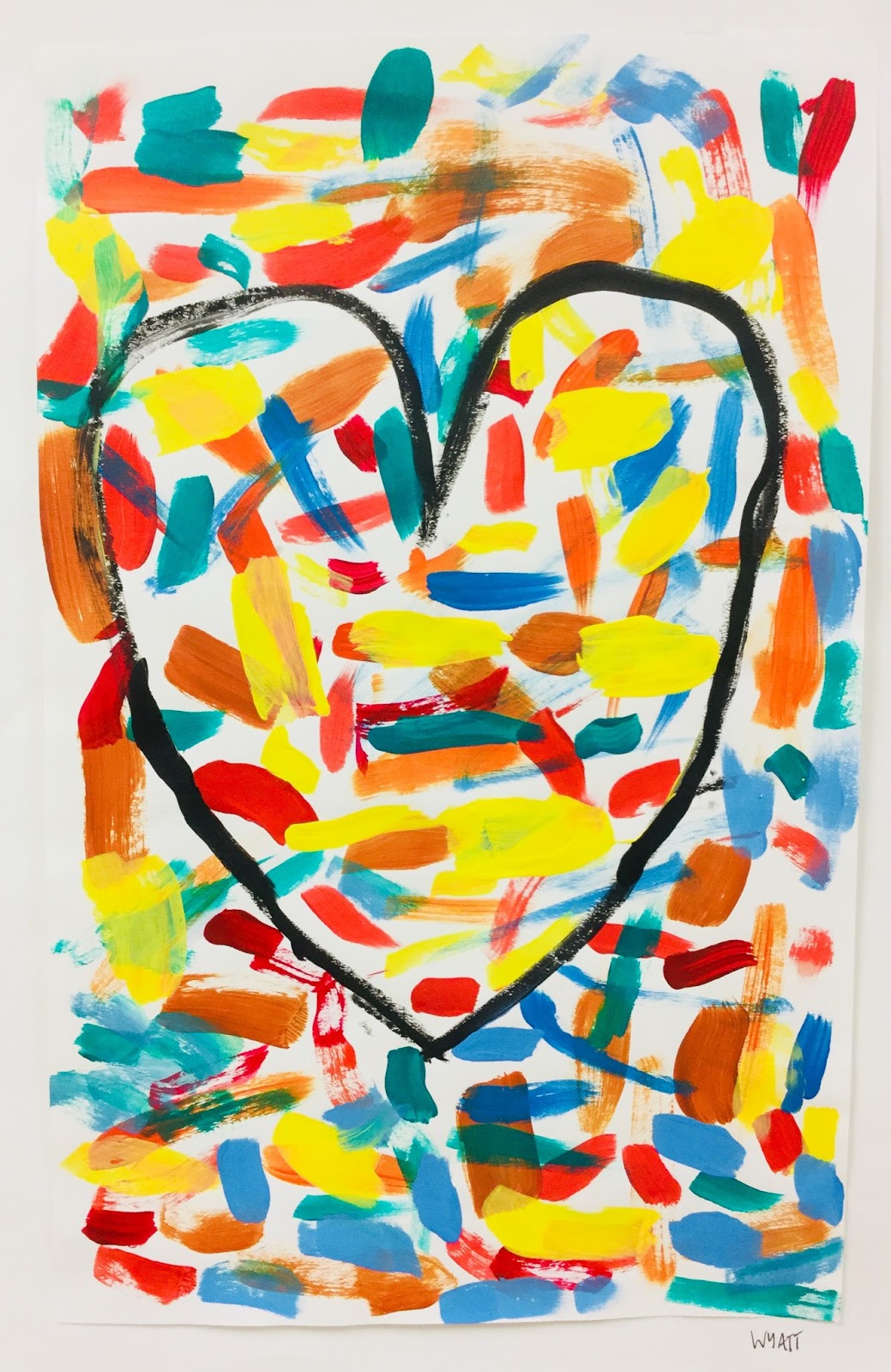 2 Soul Sisters Art Ed Painting Confetti on Jim Dine Hearts