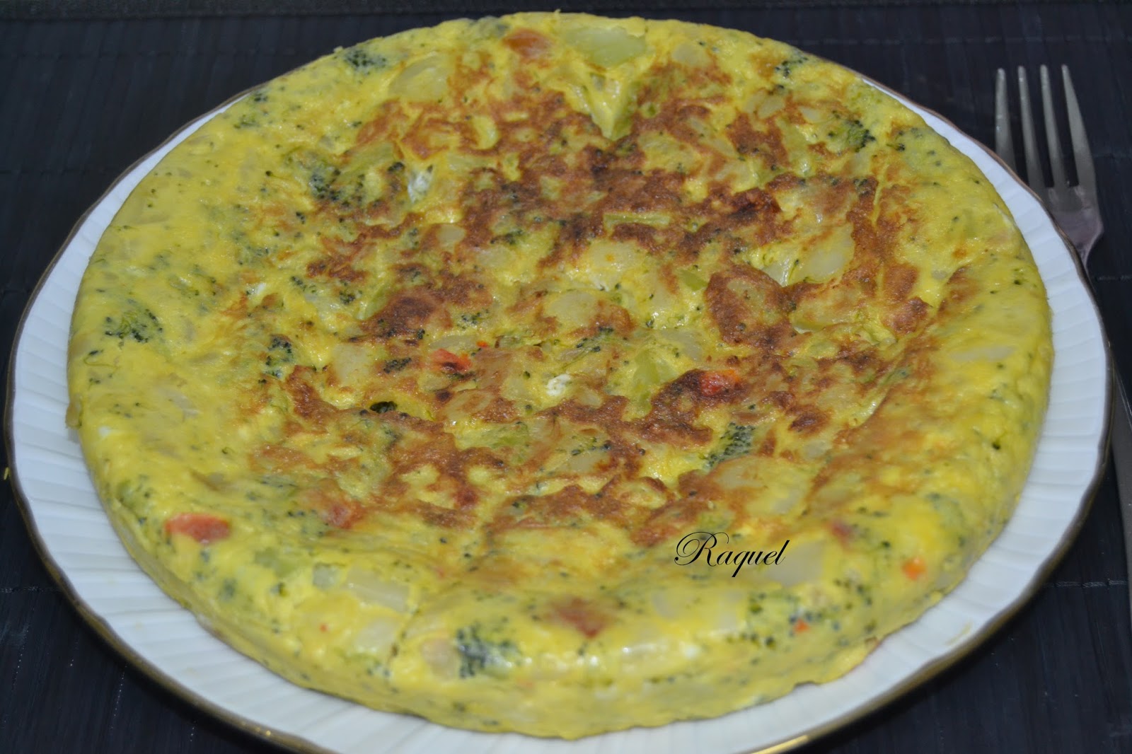 Mi Diversión en la cocina Tortilla de Patatas Brocoli y Pimiento rojo