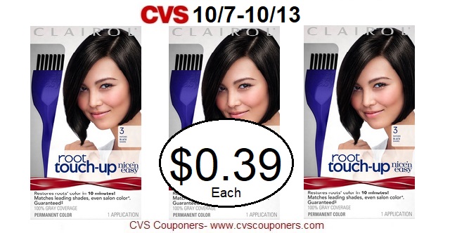 Hot Pay 0 39 For Clairol Root Touch Up Hair Color At Cvs 10 7