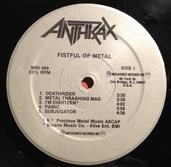 Песня группы 1990. Anthrax 1983.