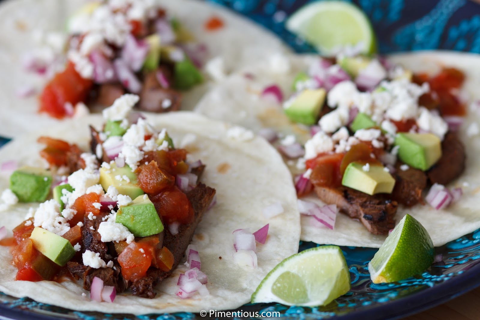 Beef Tongue Tacos, Tacos de Lengua de Res Pimentious