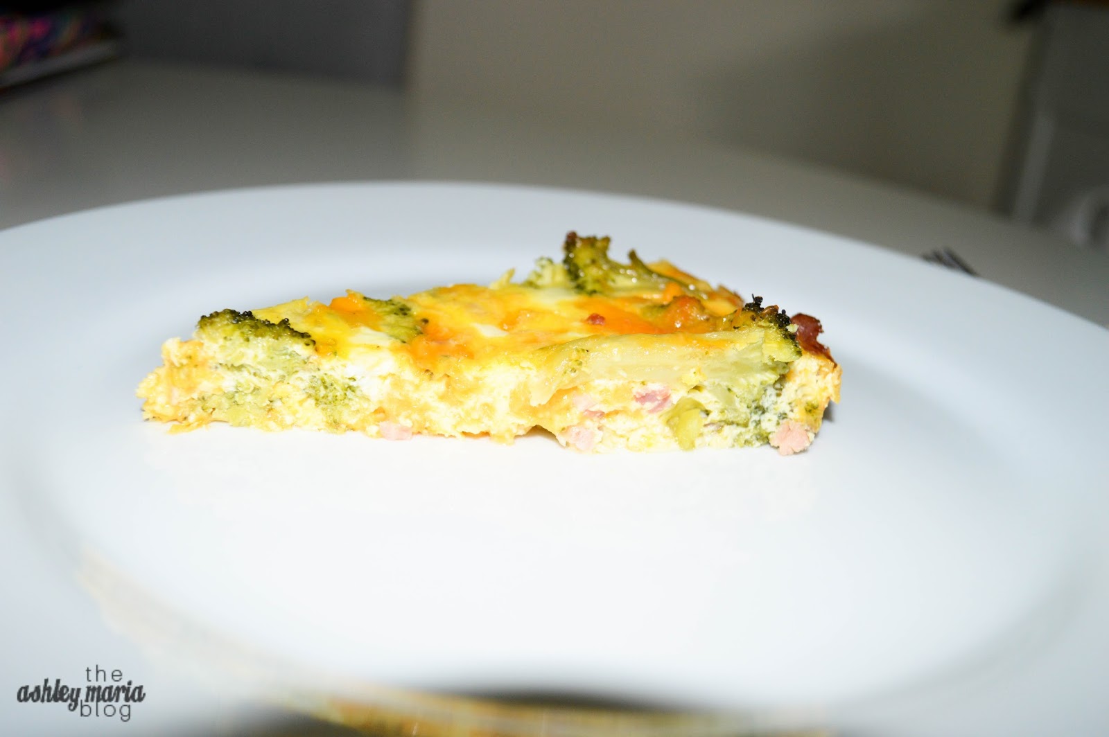 The Ashley Maria Blog Recipe Chedar, Broccoli and Pancetta Crustless
