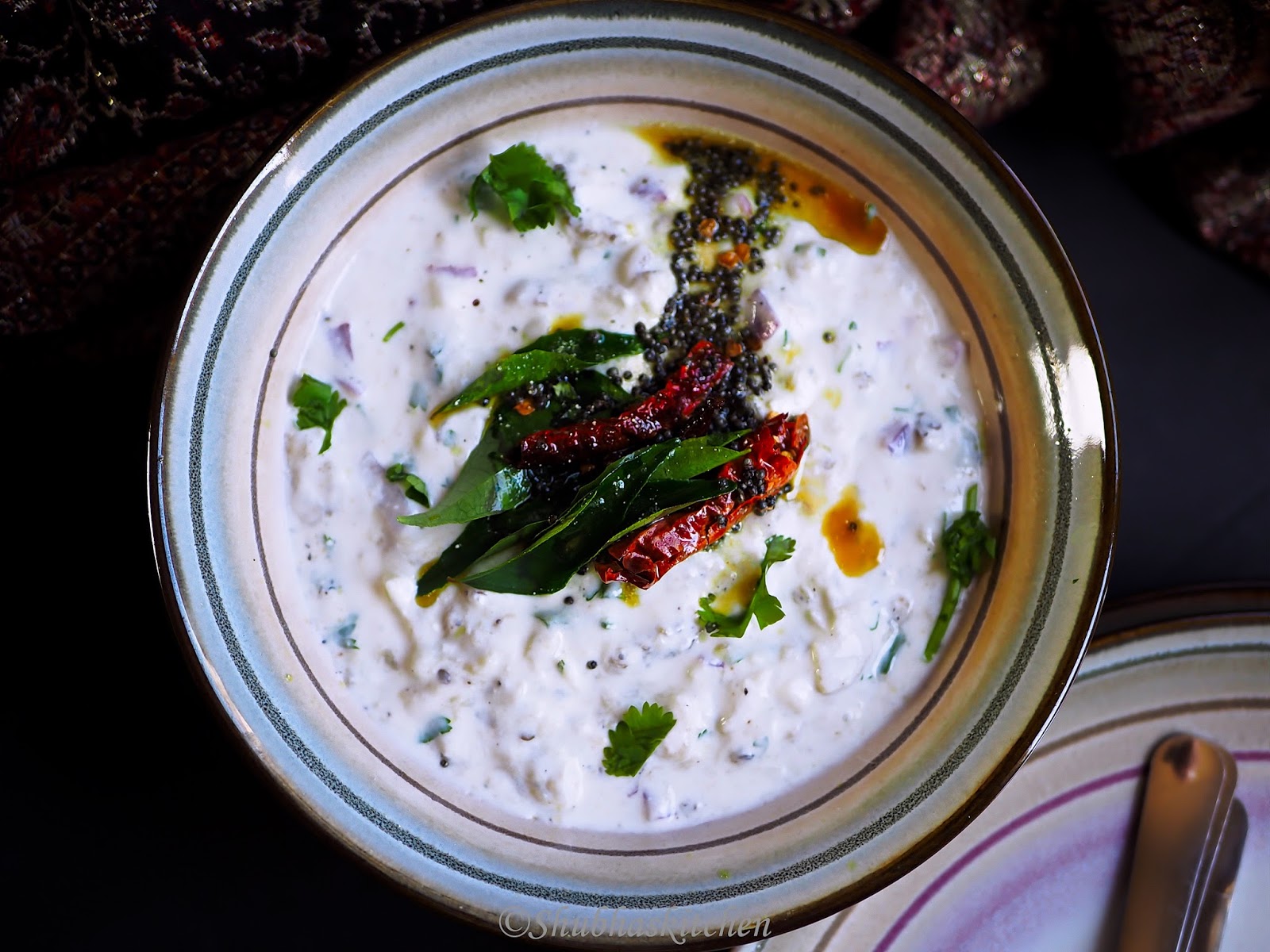 Meri Rasoi Roasted Eggplant Raita / Badanekayi mosaru gojju