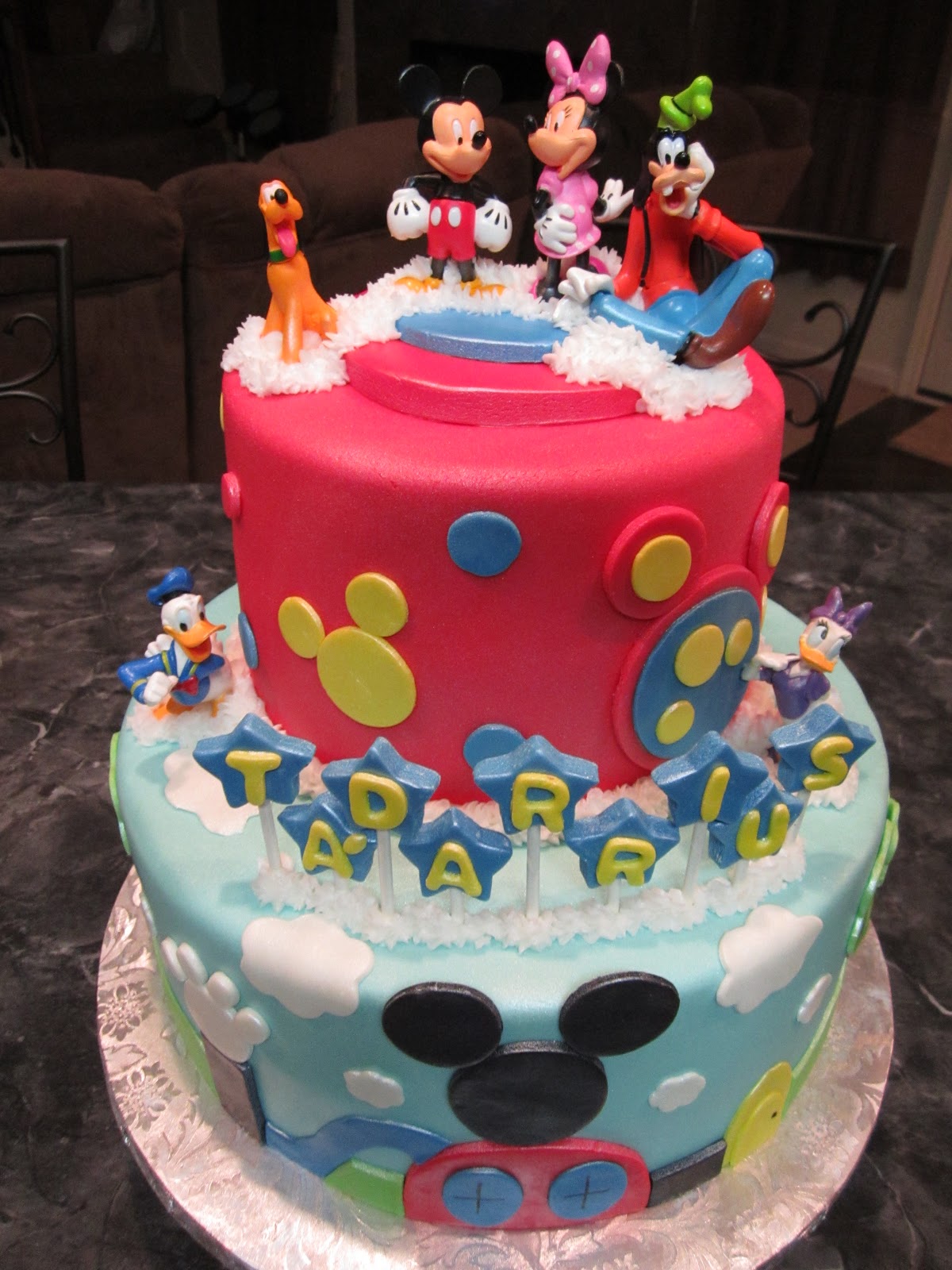 MyMoniCakes: Tiered Mickey Mouse Clubhouse Cake with Smash Cake