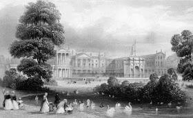 Buckingham Palace and St James's Park  from Illustrated London by WI Bicknell (1847)