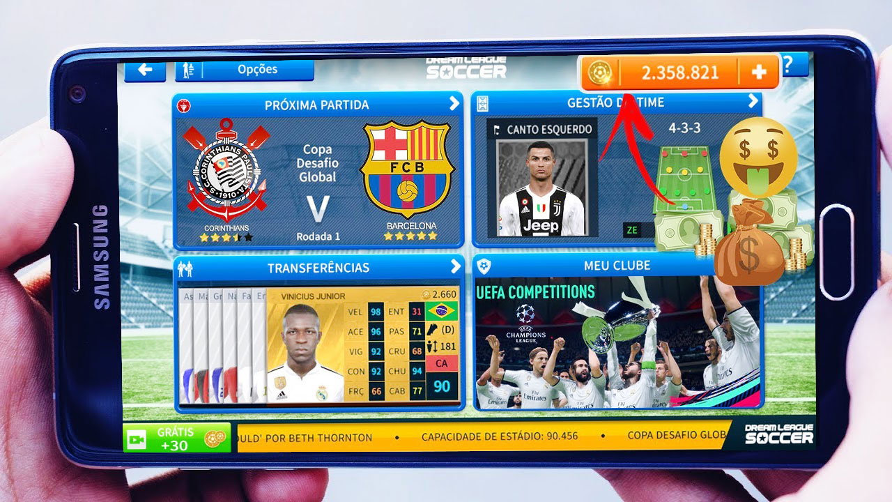 تحميل لعبة دريم ليج سوكر Dream League Soccer 2019 مهكرة للاندرويد باطقم