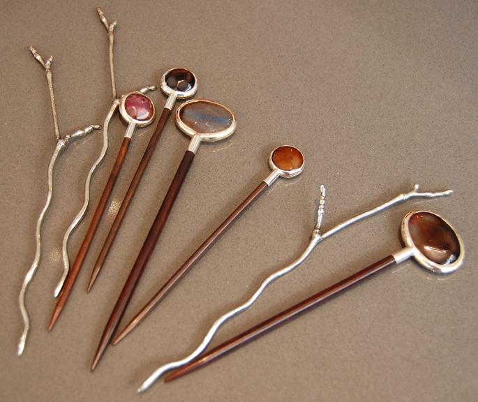 shawl pins and rings