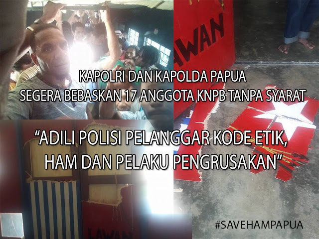 KAPOLRI DAN KAPOLDA PAPUA SEGERA BEBASKAN 17 ANGGOTA KNPB TANPA SYARAT