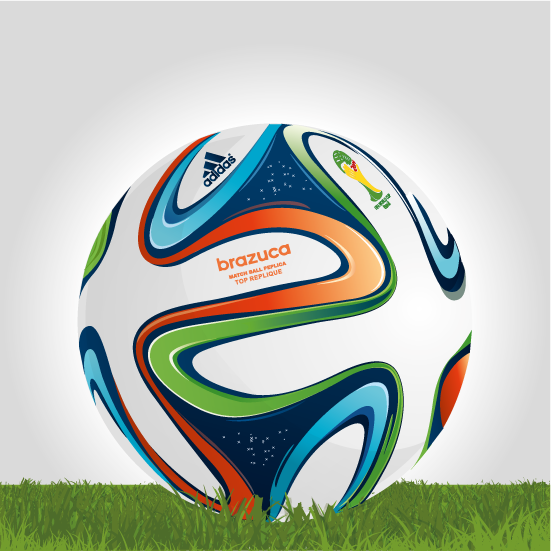 Brazuca, balón oficial Brasil 2014 - Vector