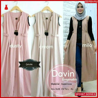 SCP067D47 Davin Long Terbaru Outer Dress Muslim Wanita | BMGShop