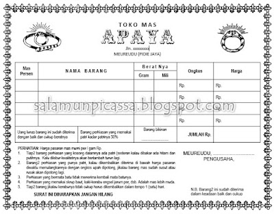 101 Template Nota Faktur Format Word Lengkap Berbagai Model