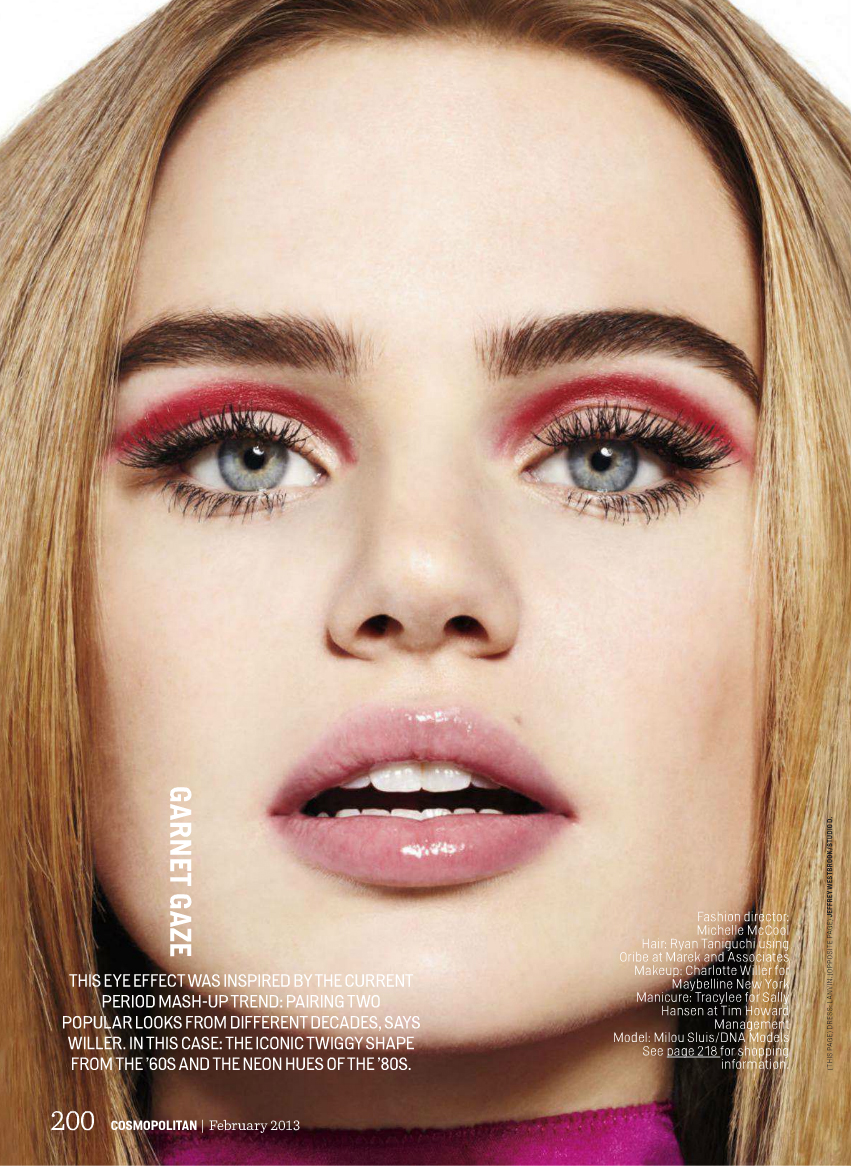 Cosmopolitan Magazine Girl On Fire Beauty Editorial Photoshoot With