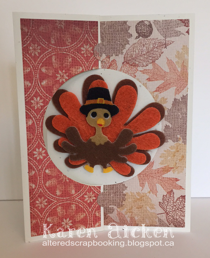 Altered Scrapbooking Felt Turkey Pull Cards