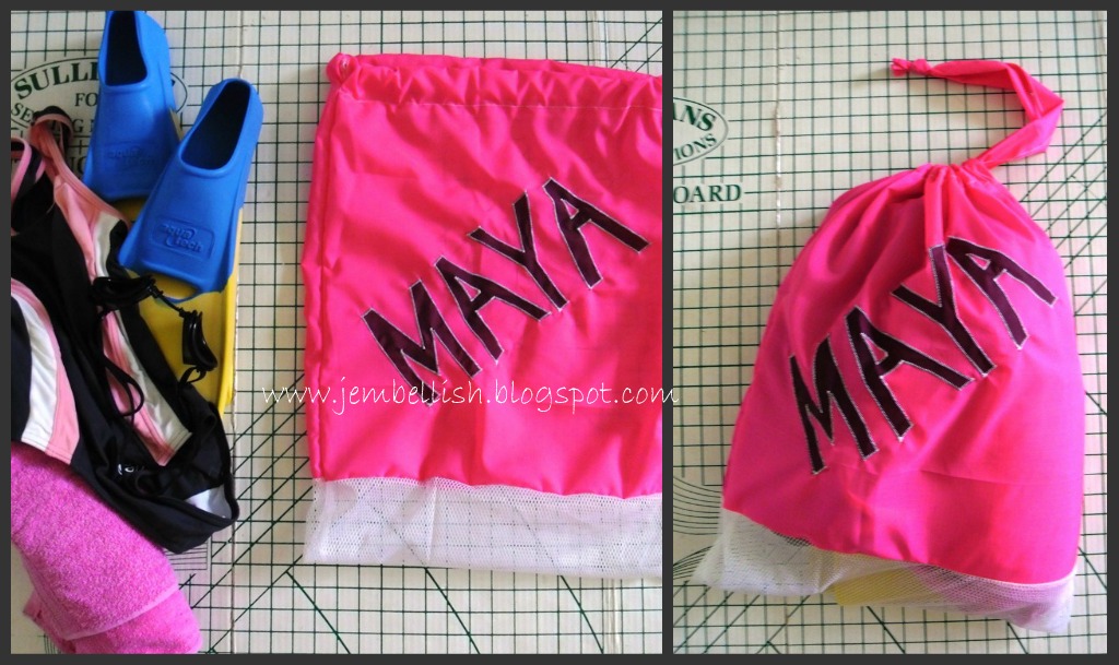 Creating my way to Success Personalised Swimming Bags a tutorial