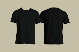 Gambar Kaos Hitam Polos Depan Belakang