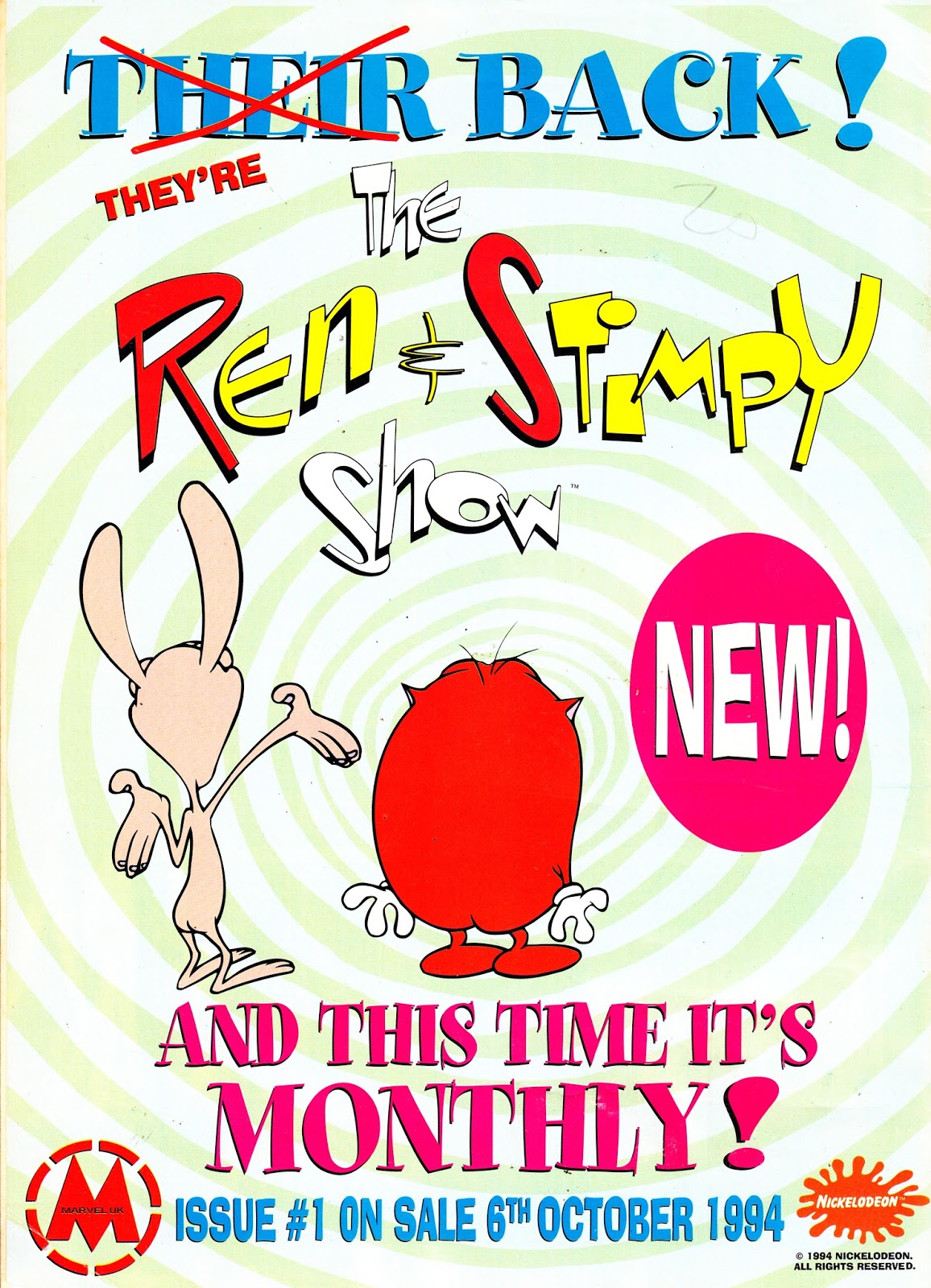STARLOGGED GEEK MEDIA AGAIN 1994 MARVEL UK'S THE REN AND STIMPY SHOW
