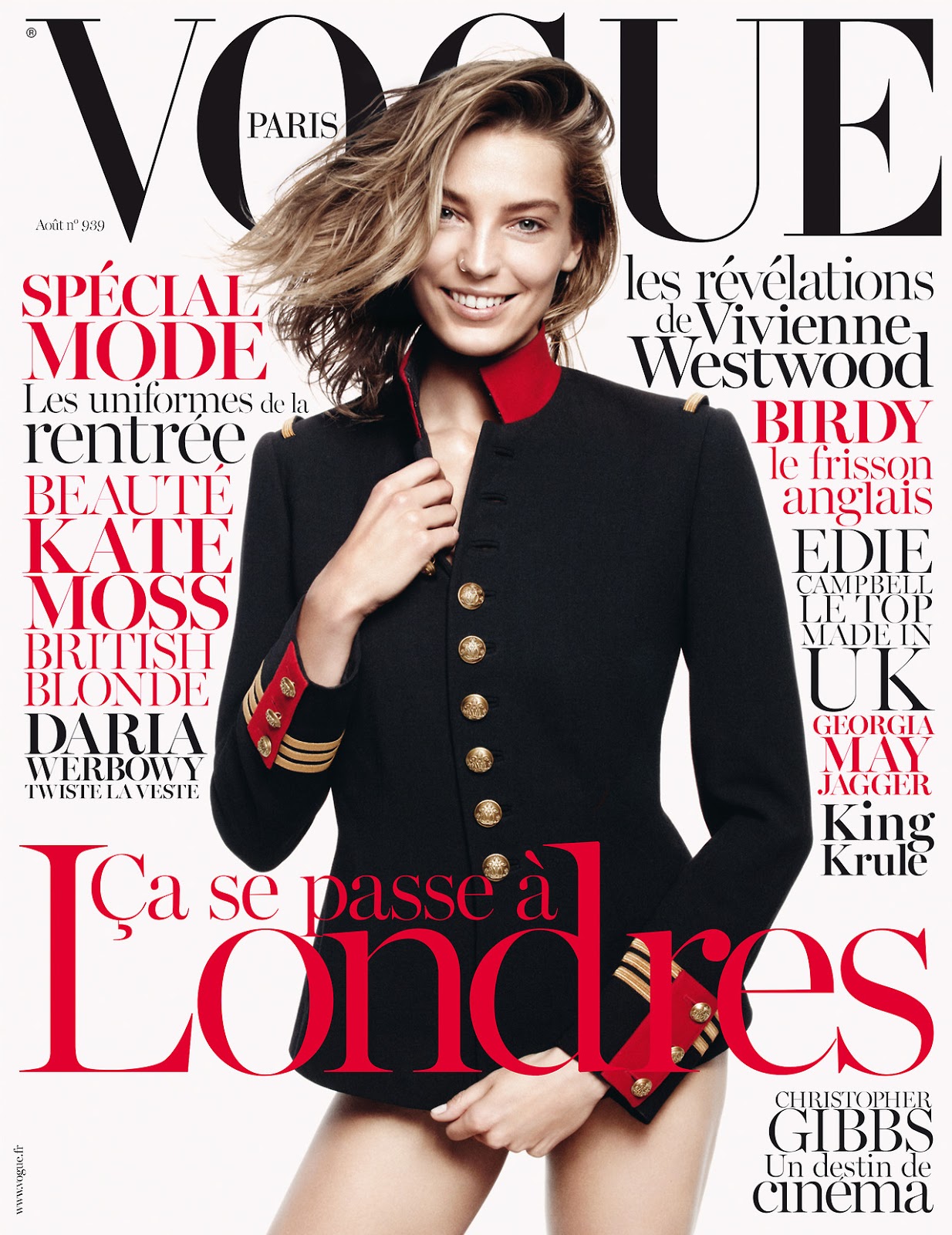 The Daria Files: Cover Star : Vogue Paris August 2013