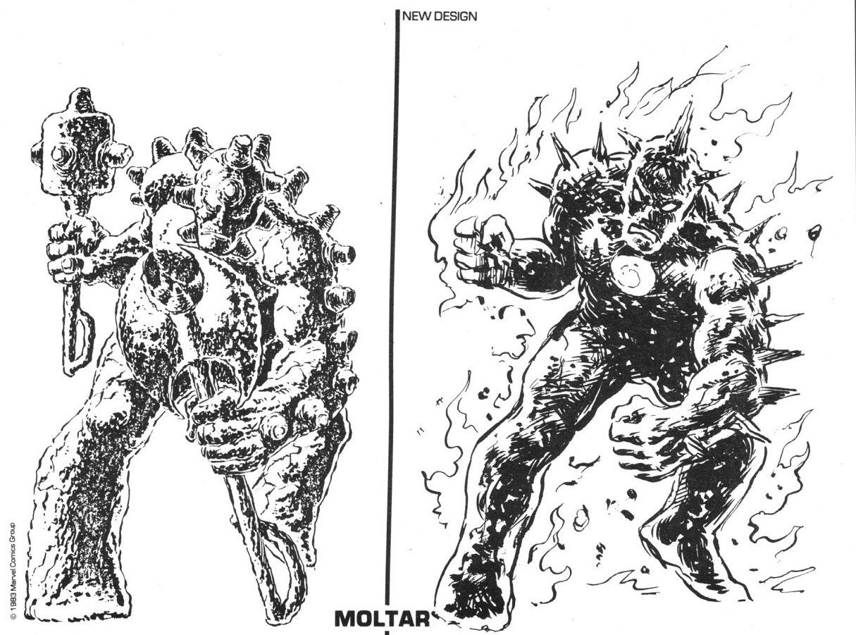 Marvel Comics of the 1980s 1983 Crystar redesigns by Bret Blevins