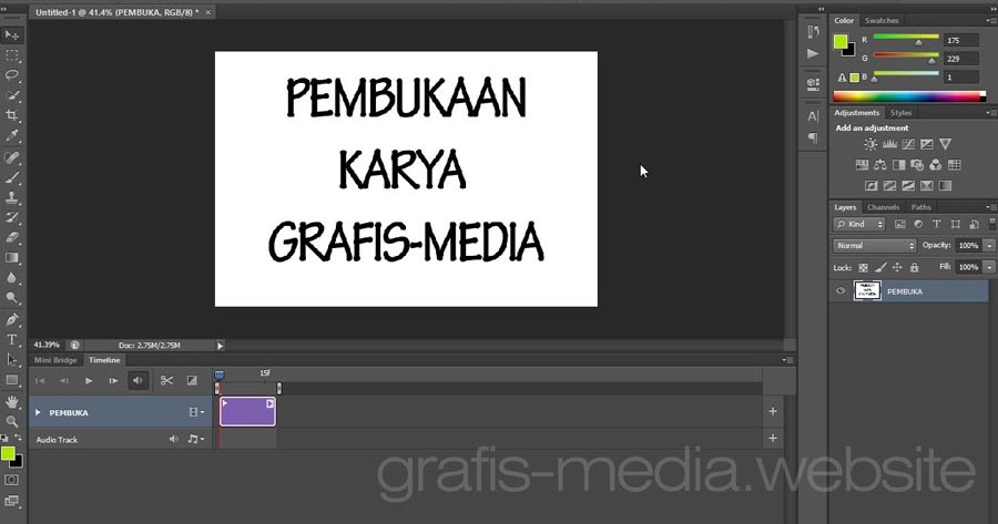 Cara Mudah Edit Foto Menjadi Video Dengan Photoshop Grafis Media
