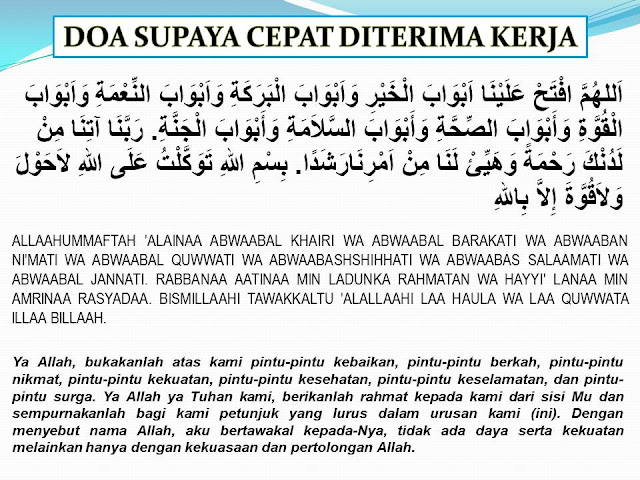 Doa Cepat Dapat Pekerjaan Doa Agar Cepat Diterima Bekerja Islam