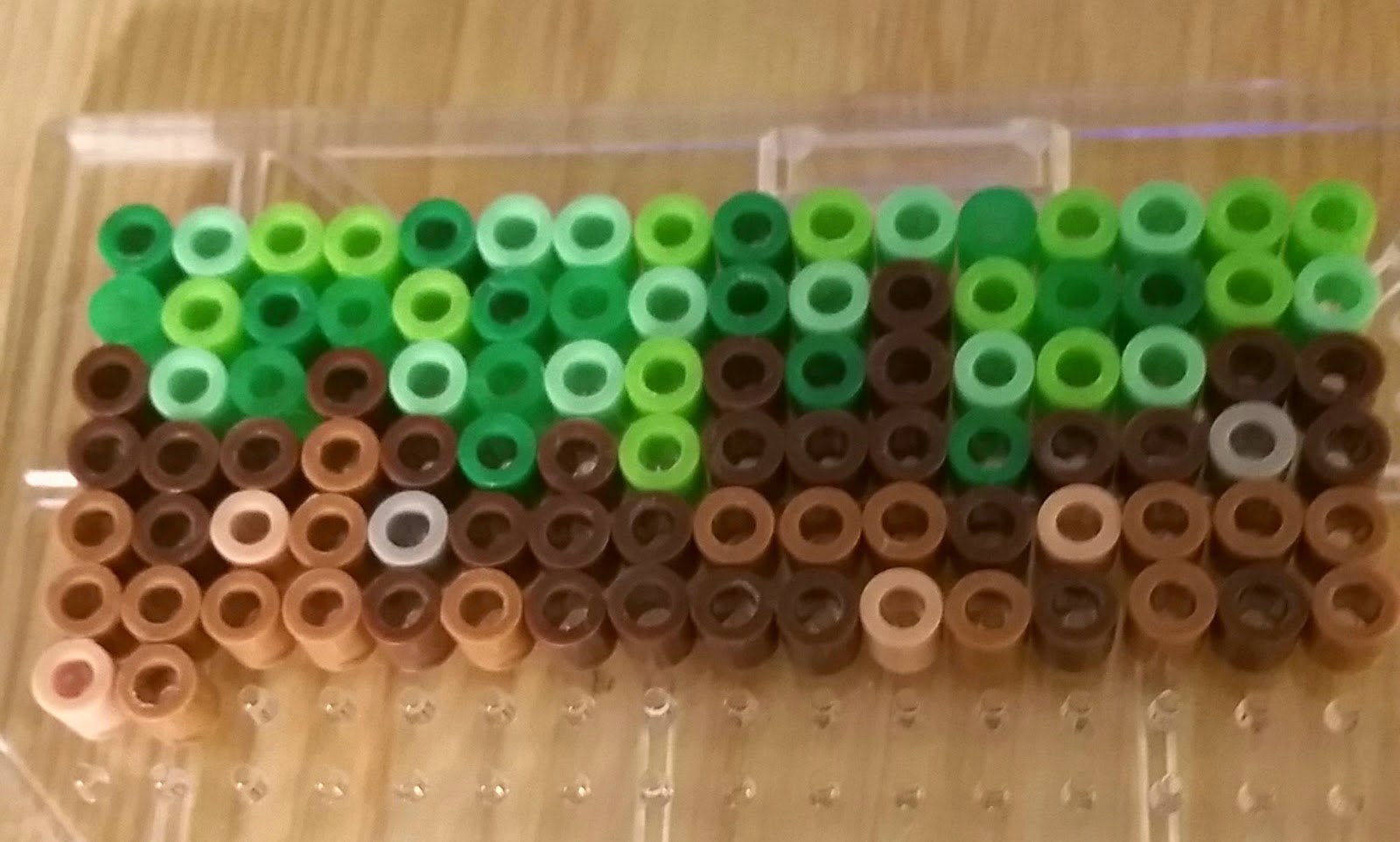 PerlerCrafting Minecraft Grass Block Perler Bead