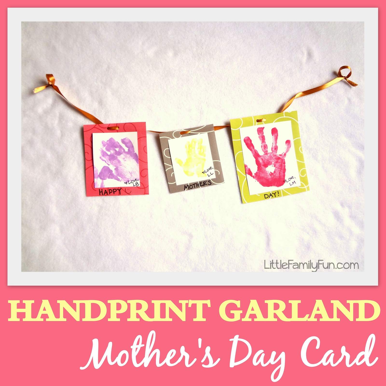 Handprint Garland Mother's Day Card