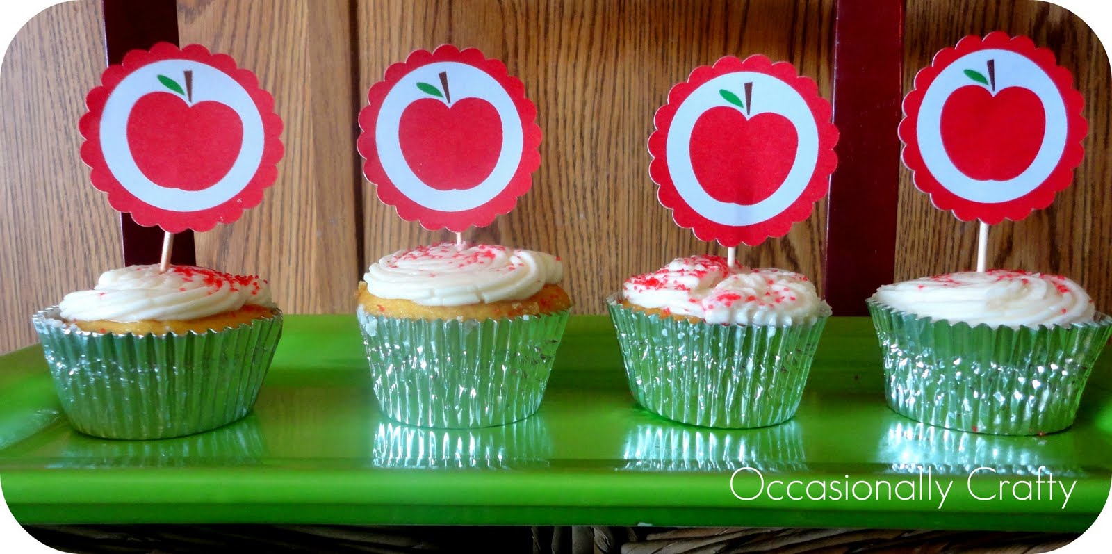 Back to School Cupcake Toppers Occasionally Crafty Back to School