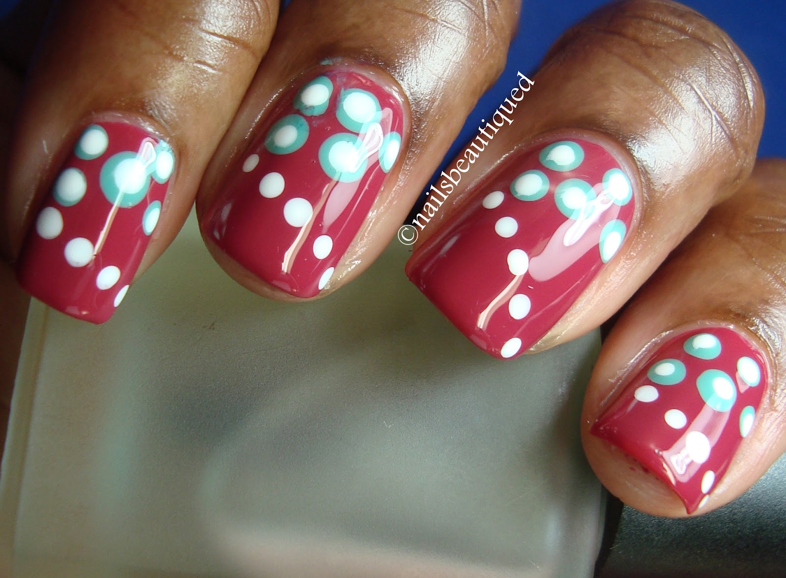 5. Metallic Lines and Dots Nail Design - wide 6