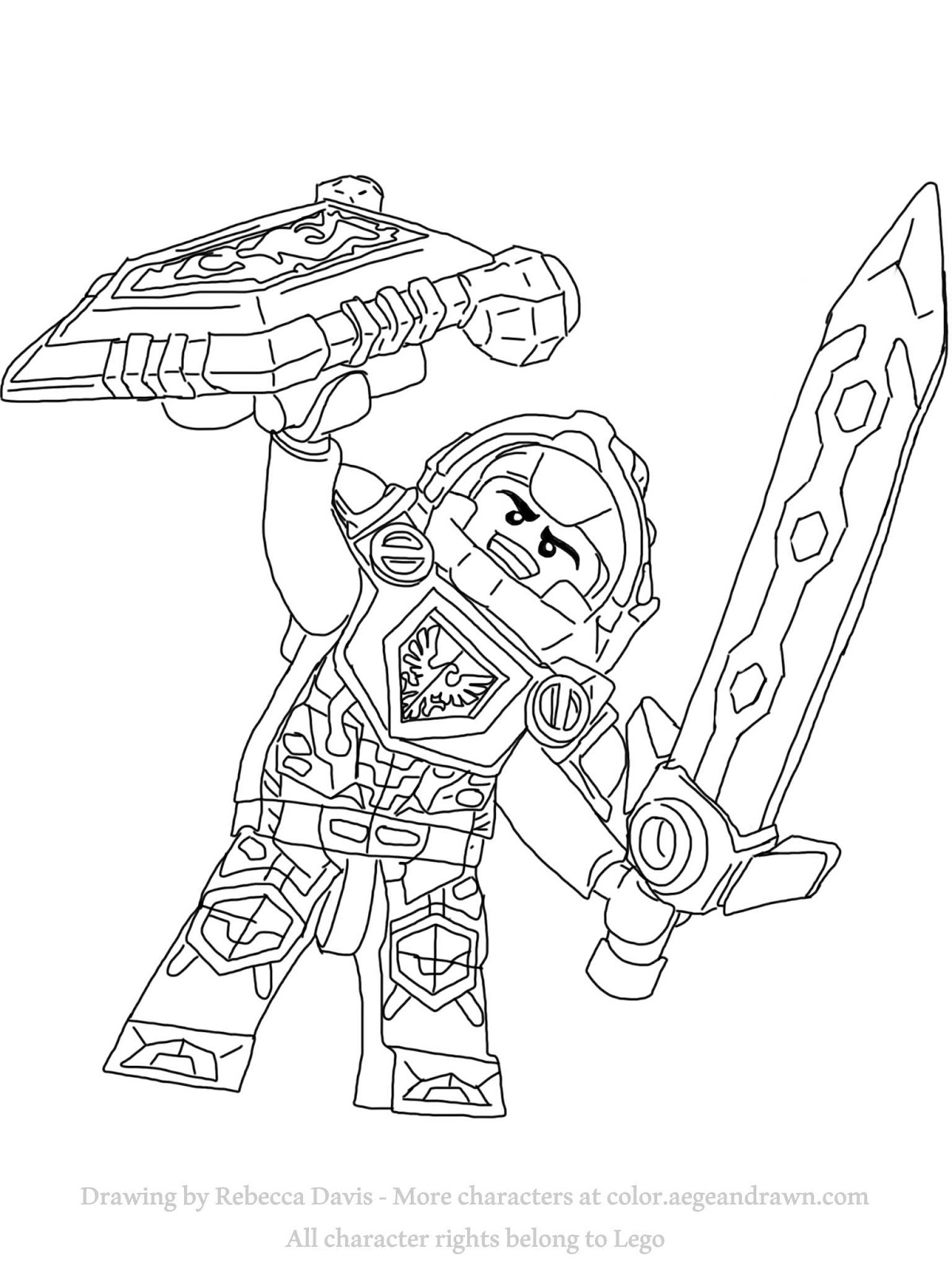 Nexo Knights Coloring Pages | Aegean Drawn
