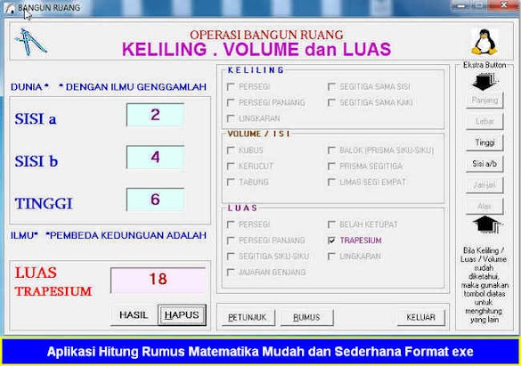 Gambar Aplikasi Hitung Rumus Matematika Gampang Dan Sederhana Format Exe